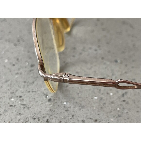 Safilo Eyeglasses Frames ONLY Elasta 51-17-130 4672 K9N gold half rim Italy Vtg - Picture 4 of 16